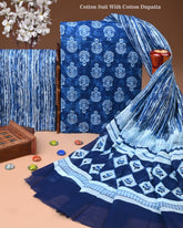 Exclusive Hand Block Cotton Suit With Cotton Dupatta